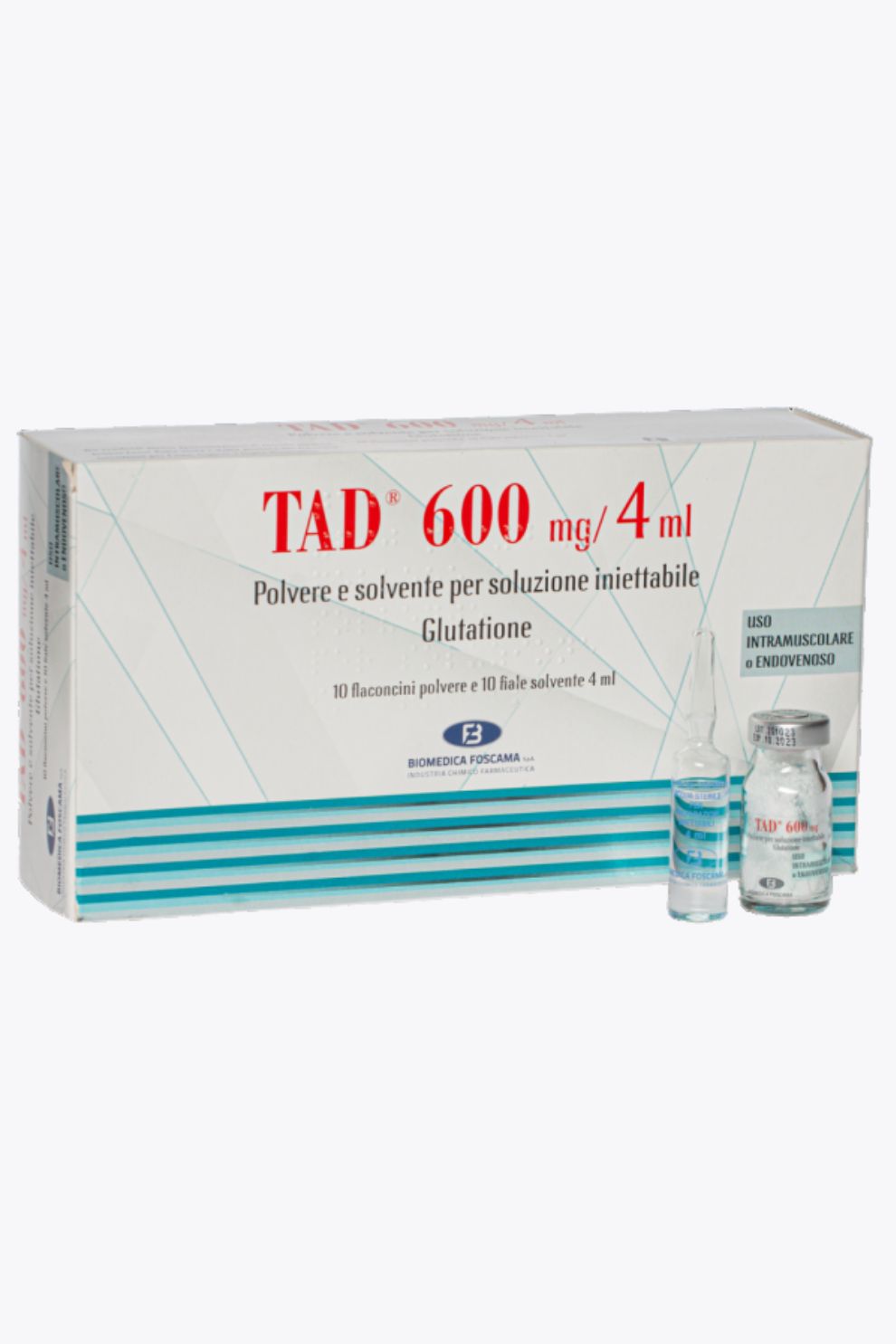 TAD 600mg (Glutathione) balenie s ampulkami na intravenózne a intramuskulárne podanie